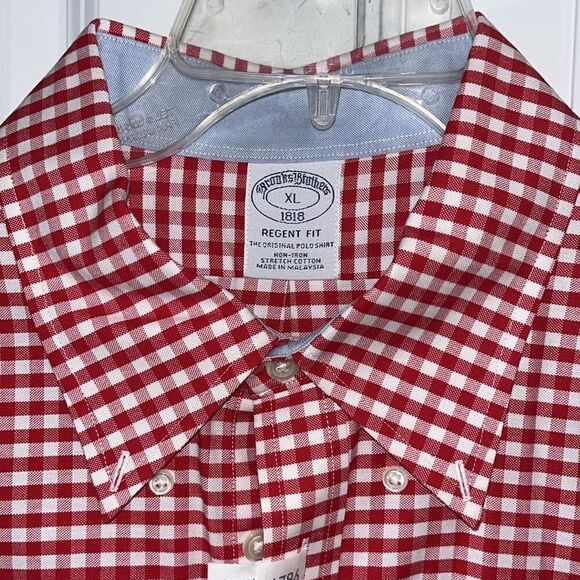 Brooks Brothers Regent Non-Iron NC State Wolfpack Supima Gingham Golden Fleece - Picture 4 of 6
